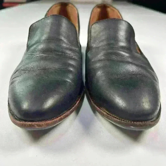 MADEWELL Black Leather Casual Low Block Heel Slip On Loafer Women Size 5.5 - 6 - Picture 3 of 8